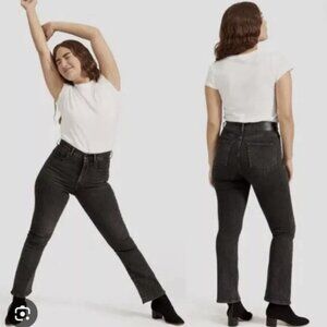 Everlane authentic stretch short bootcut jeans size 24 gray